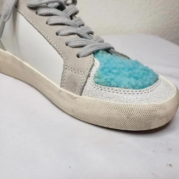 Vintage Havana Women's Sz 8 Multimedia Metallic Sherpa Star Sneaker - Picture 5 of 8